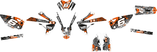 Sticker Set Stage6 voor Rieju MRT Bouwjaar 2009 t/m 2022 - Oranje / Wit-2