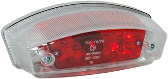 Achterlicht voor Beta / Derbi / Gilera / Malaguti / Aprilia transparant glas / lexus look