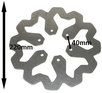 remschijf derbi senda na bouwjaar 2006 DRD pro - maat 57mm x 218mm - achterrem schijf - 6 gaats aansluiting