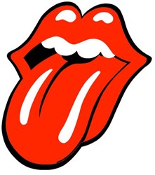 sticker TONGUE groot kleur : rood