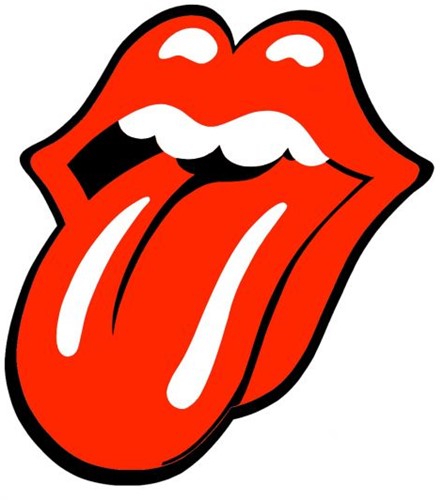 sticker TONGUE groot kleur : rood