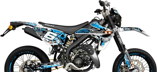 Sticker Set Stage6 voor Rieju MRT Bouwjaar 2009 t/m 2022 - Blauw