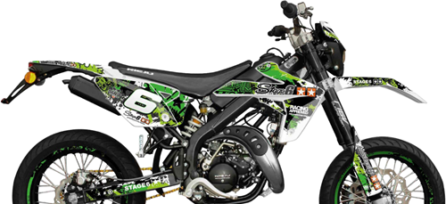 Sticker Set Stage6 voor Rieju MRT Bouwjaar 2009 t/m 2022 - Groen