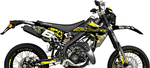 Sticker Set Stage6 voor Rieju MRT Bouwjaar 2009 t/m 2022 - Geel