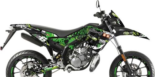 Sticker Set Stage6 voor Derbi Senda SM 50 X-treme / Derbi Senda R 50 X-treme / Gilera RCR / Gilera SMT vanaf bouwjaar 2018 - Groen