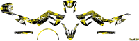 Sticker Set Stage6 voor Derbi Senda SM 50 X-treme / Derbi Senda R 50 X-treme / Gilera RCR / Gilera SMT vanaf bouwjaar 2018 - Geel-2