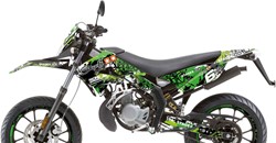 Sticker Set Stage6 voor Derbi Senda SM 50 DRD X-treme & Racing / Derbi Senda R 50 DRD X-treme & Racing / Gilera RCR / Gilera SMT Bouwjaar 2010 t/m 2017 - Groen