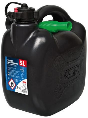 Jerrycan 5 Liter Kuntstof Zwart Extra Stevig