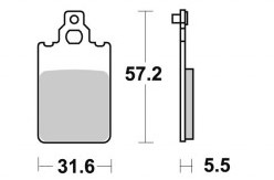 Remblokset SBS voor Malaguti / KTM / Aprilia / Yamaha 109HF-2