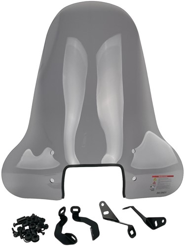 Windscherm Agm Vx 50 / Napoli / BTC Riva Sport + Montageset Smoke hoog (Voor Vierkante Koplamp)