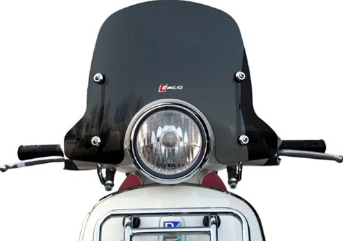 Windscherm FACO Laag Smoke Vespa Primavera / Vespa Elettrica Hoogte 355mm