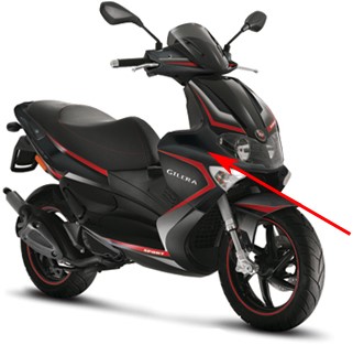 voorscherm gilera runner v.a 2005 rst zwart lucido 94 origineel 6549850090