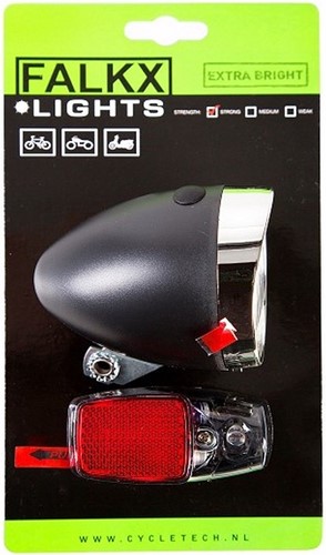 Fiets FALKX Sun Set II Led verlichting set Batterij-2