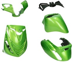 Kappenset Piaggio Zip 2000 Porsche Tycan Groen EVO-1 met SP voorscherm 5 delig