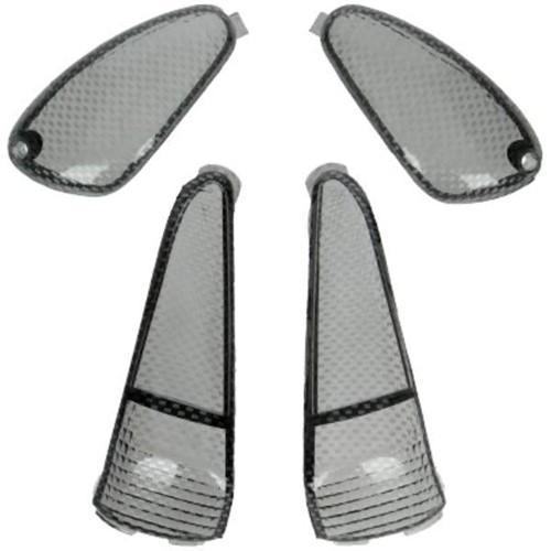 Knipperlichtglas Set voor Gilera Runner T/M 2002 - Carbon 
