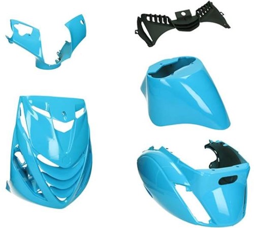 Kappenset Piaggio Zip 2000 Porsche GT-3 Blauw met SP voorscherm 5 delig
