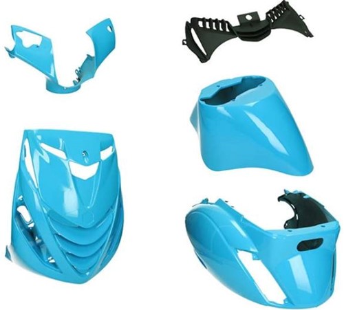 Kappenset Piaggio Zip 2000 Porsche GT-3 Blauw EVO-1 met SP voorscherm 5 delig