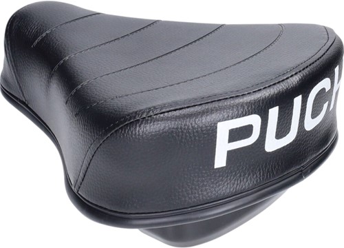 Zadel voor Puch Maxi Zwart Dun Met Naam - Met Gereedschapbakje