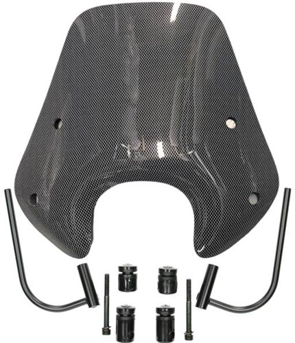 Windscherm Python Piaggio Zip 2000 Laag Carbon Glans