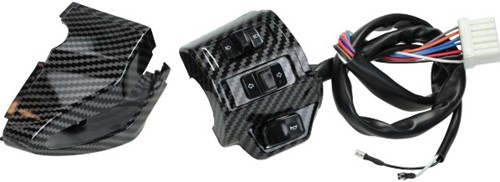 Stuurschakelaar Links Glans Carbon Vespa Primavera / Sprint Model Origineel