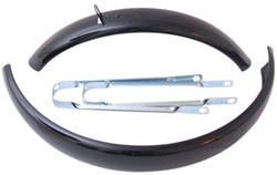 Fiets Spatbordset 16" ATB gemaakt van staal 60mm - zwart