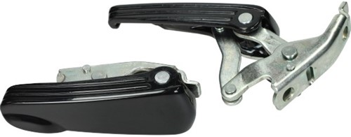 Duo Voetsteunset Passagier Glans Zwart Vespa GTS / Vespa GT60 / Vespa GTV 