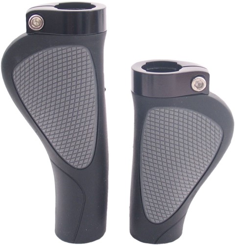 Handvatset Edge ErgoCity Plus met lockring - 136/95mm - zwart / grijs