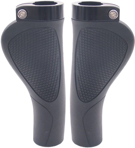 Handvatset Edge ErgoCity Plus met lockring - 136/136mm - zwart