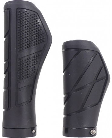 Handvatset Fiets Edge Urban - 135/95mm - Met lockring - zwart