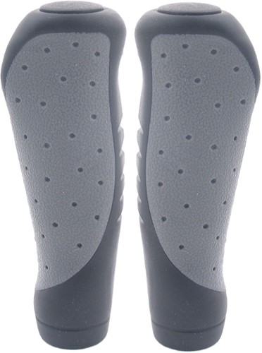 Fiets Handvatset Edge ErgoCity - 135mm - zwart/grijs