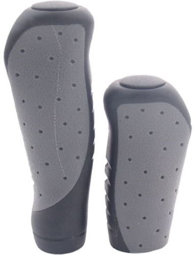 Fiets Handvatset Edge ErgoCity - 135/92mm - zwart/grijs