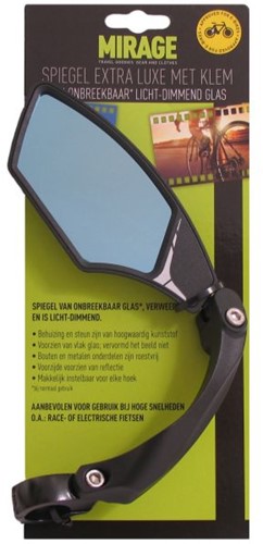 Fiets Spiegel links Mirage met licht dimmend glas - multi-verstelbaar voor speed-pedelec