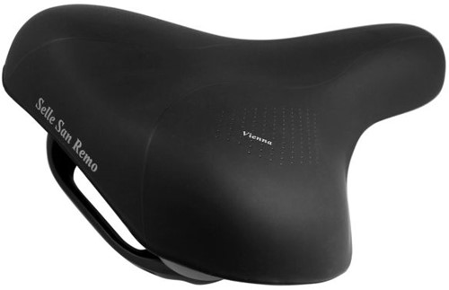 Fiets zadel Selle San Remo Vienna met handgreep - zwart