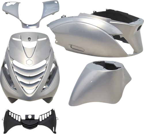 Kappenset EVO-1 Piaggio Zip 2000 Lambo Silver met SP voorscherm 5 delig