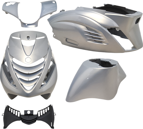 Kappenset RS-1 Piaggio Zip 50 2T / 4T - Lambo Silver