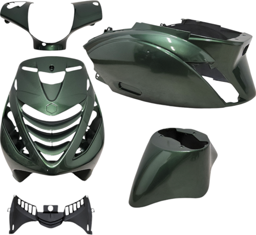 Kappenset EVO-1 Piaggio Zip 2000 Alpine Green met SP voorscherm 5 delig