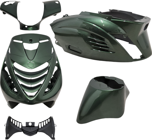 Kappenset RS-1 Piaggio Zip 50 2T / 4T - Alpina Green