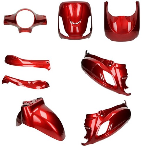 Kappenset Sym Fiddle II 8-delig Bordeaux Rood DMP