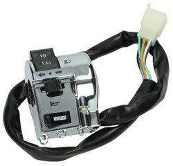 Stuurschakelaar Links Fosti Retro / Btc Retro / Agm Retro / Eagle Wing / Bella Retro Chroom (Voor Euro3 modellen)