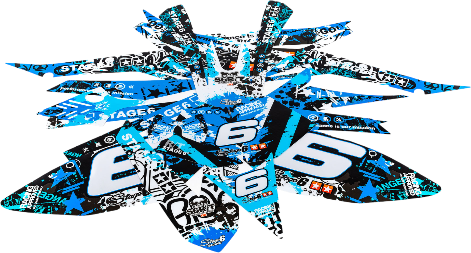 Sticker Set Stage6 voor Beta RR 50 Bouwjaar 2012 t m 2020 Blauw
