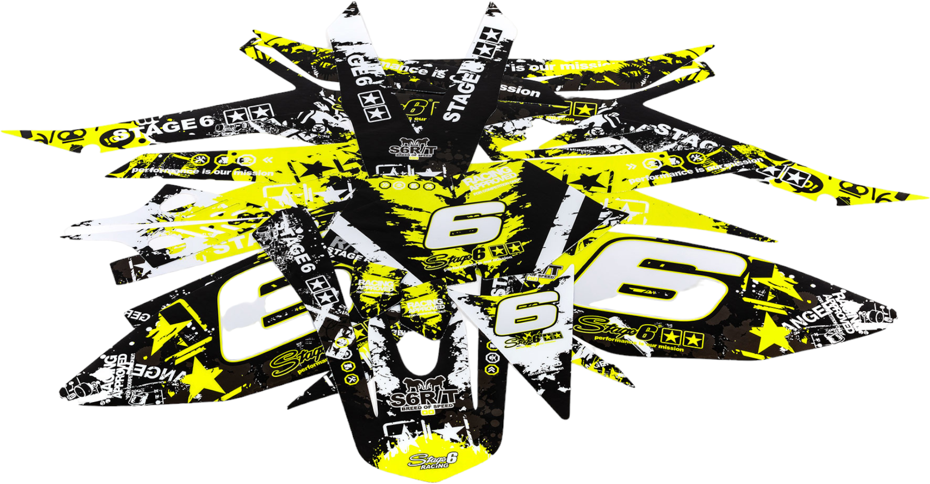 Sticker Set Stage6 voor Beta RR 50 Bouwjaar 2012 t m 2020 Geel