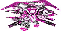 Sticker Set Stage6 voor Derbi Senda SM 50 X-treme / Derbi Senda R 50 X-treme / Gilera RCR / Gilera SMT vanaf bouwjaar 2018 - Roze-3