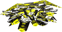 Sticker Set Stage6 voor Derbi Senda SM 50 X-treme / Derbi Senda R 50 X-treme / Gilera RCR / Gilera SMT vanaf bouwjaar 2018 - Geel-3