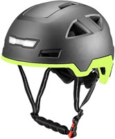 Helm VITO E-city voor speed pedelec / snorfiets met ingebouwd voor en achterlicht NTA-8776 gekeurd Zwart Fluor Geel