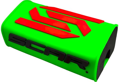 Stuurpad SCAR 3D Fluor Groen - Voor 22/28mm sturen - Zonder Middenbeugel