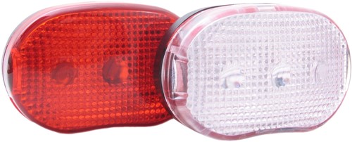 Fiets Ledverlichtingset Edge City - 3 Led - voor + achter - inclusief batterijen