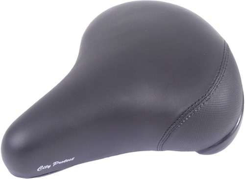 Edge Fietszadel City Protect Zwart Met Hoekbescherming