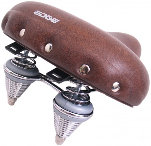 Edge Fiets zadel Brownie Urban XL Mat Donkerbruin