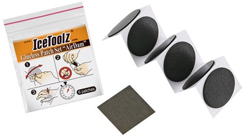 Zelfklevende bandenplakkers AirDam IceToolz 6 stuks