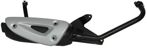 Uitlaat Tecno Sym Fiddle 2 / Sym Orbit 2 Inclusief Steun Voor Spatbord Overwiel